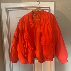 Neon Orange Puffer Jacket